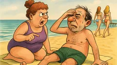 Banc: Bulă și Bubulina pe plajă…