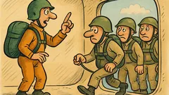 Banc: Instructorul de parașutism dă instrucțiuni