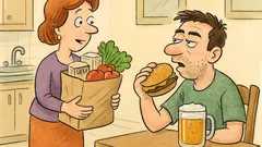 Vtip: Iubitule, am luat tofu și humus!