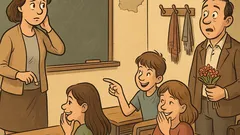 Vtip: Profesoara scrie „Nu m-am distrat”