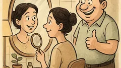 Banc: Gigele, îmi stă bine fără machiaj?