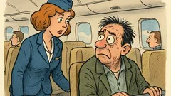 Banc: Stewardesa observă un pasager neliniștit