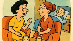 Banc: Două prietene vorbesc despre soți