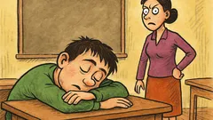 Banc: Bulă ajunge obosit la școală