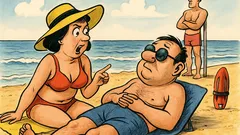 Banc: Întinși pe nisip, la plajă…