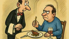 Banc: La restaurant, chelnerul întreabă clientul…