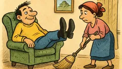 Banc: Bulă, îți ajuți nevasta acasă?