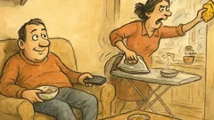 Vtip: Măi, Ioane, dă-te de pe canapea!