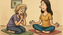 Banc: O tipă cu nevroză începe yoga