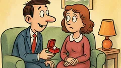 Banc: – Iubito, la aniversare, o perlă