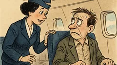 Banc: Stewardesa întreabă: ați mai zburat?