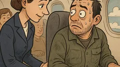 Banc: Însoțitoarea întreabă: ați mai zburat?