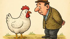 Banc: Care e diferența dintre o găină?