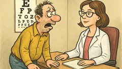 Banc: Bulă intră la oftalmolog, disperat