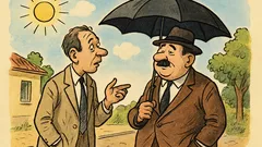 Banc: De ce umblați cu umbrela pe soare?