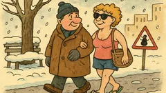 Banc: Noroc că-i cald iarna asta