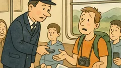 Banc: — Bună ziua, biletul, vă rog…