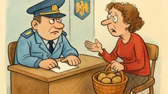 Banc: O femeie intră la Poliție