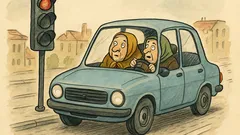 Banc: Două băbuțe trec pe roșu...