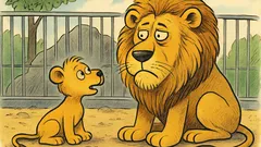 Banc: Puiul de leu către tatăl său