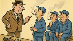 Banc: Șeful intră la muncitorii săi...