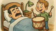 Banc: Tată, cumpără-mi și mie o tobă!