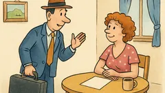 Banc: Soțul pleacă, soția cere virament