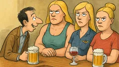 Banc: Un tip întreabă blondele în bar