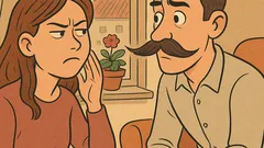 Vtip: Doi iubiți se ceartă despre mustață