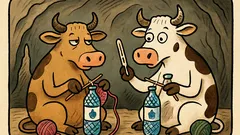 Banc: Două vaci croșetau apă minerală