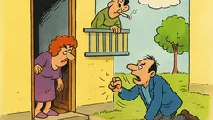 Banc: Bărbatul bate la ușă...