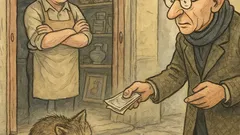 Banc: Un colecționar vede o pisicuță la anticariat