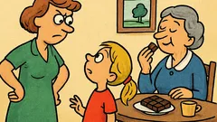 Banc: — Mami, pot să mănânc ciocolată?