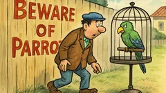 Banc: Bulă vede pe gard „Papagal rău!”