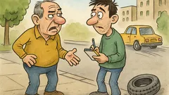 Banc: Tată, cineva ți-a furat mașina