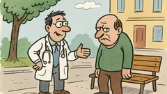 Banc: Un tip se întâlnește cu un prieten