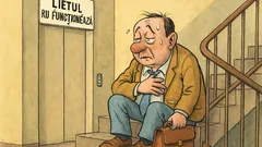 Banc: Un bărbat urcă la iubită