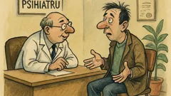 Banc: Un bărbat vine la psihiatru