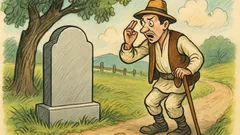 Banc: Un țăran trece pe lângă piatră