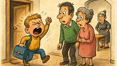 Vtip: Copilul revine după prima zi de școală