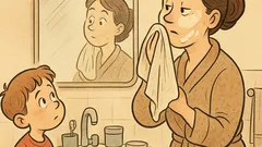 Banc: Un copil o întreabă pe mama