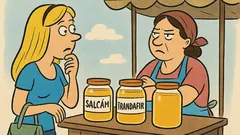 Banc: O blondă cere miere de albine