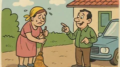 Banc: Soția are bășici de la mătură