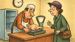 Banc: Intră o doamnă la magazin…