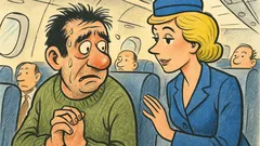 Banc: Stewardesa întreabă pasagerul neliniștit