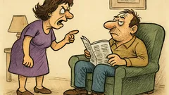 Vtip: Soția: Mama zice să nu te luam