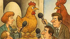 Vtip: O găină face un ou uriaș