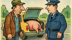 Banc: Bulă, oprit de Poliție, și portbagajul