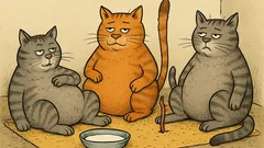 Banc: Trei motani se laudă cu lenea