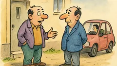 Banc: Doi vecini de bloc stau de vorbă